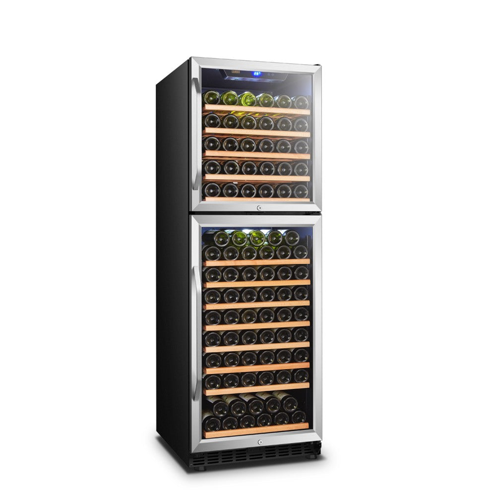 Lanbo Appliances 152 Bottles Dual Door Dual Zone Wine Cooler