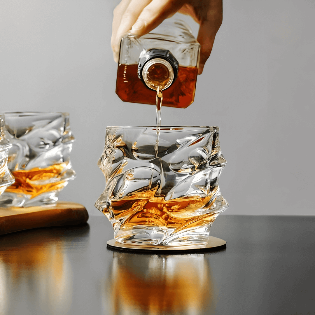 Storm Japanese Crystal Whisky Glasses & Decanter Set