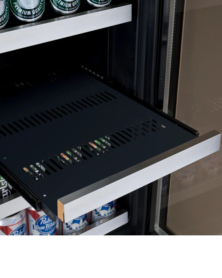 Allavino Built-In Wine Fidge-15" Wide FlexCount II Tru-Vino Stainless Steel Left Hinge Beverage Center