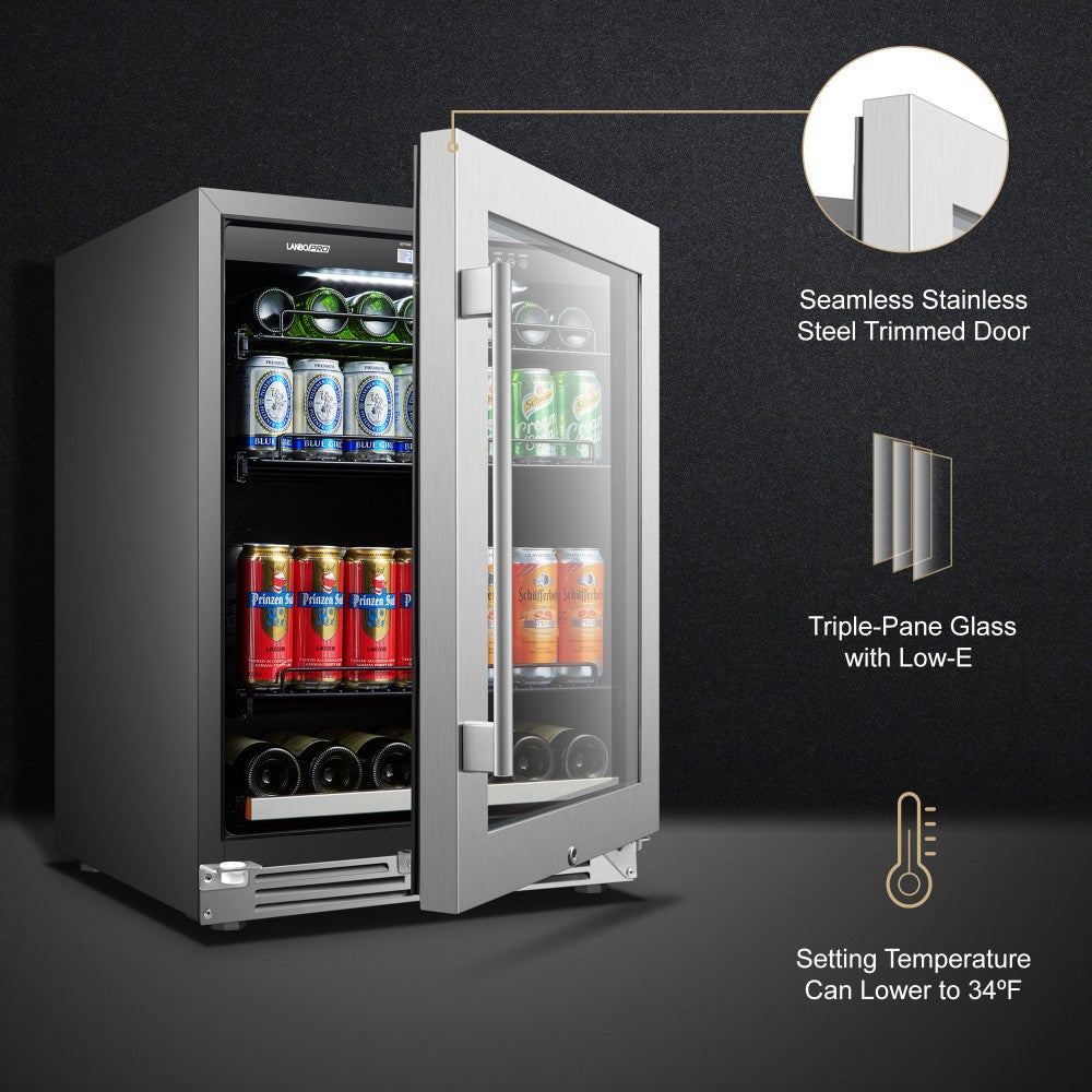 Lanbo Appliances pro 118 Cans Beverage Refrigerator