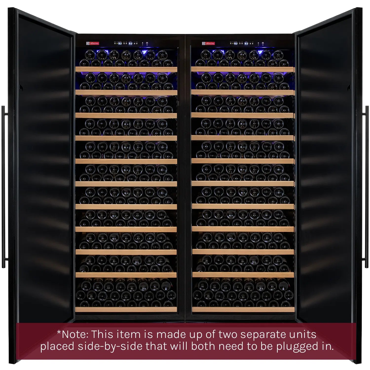 Allavino Vite II 610 Bottle Dual Zone Side-by-Side Black Solid