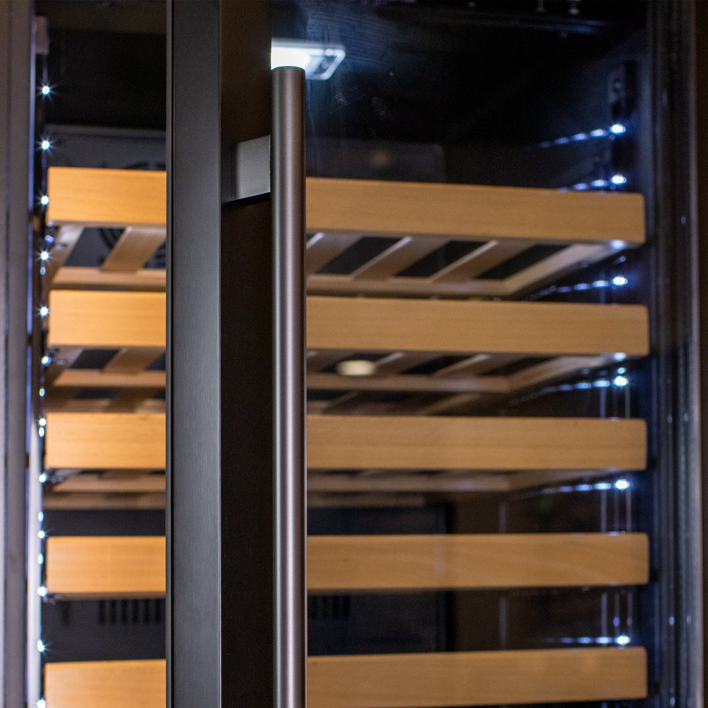 Allavino 108 Bottle Black Wine Refrigerator with Two Refrigerated Drawers