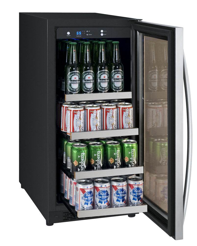 Allavino 15-Inch Wide FlexCount II Tru-Vino Stainless Steel Right Hinge Beverage Center