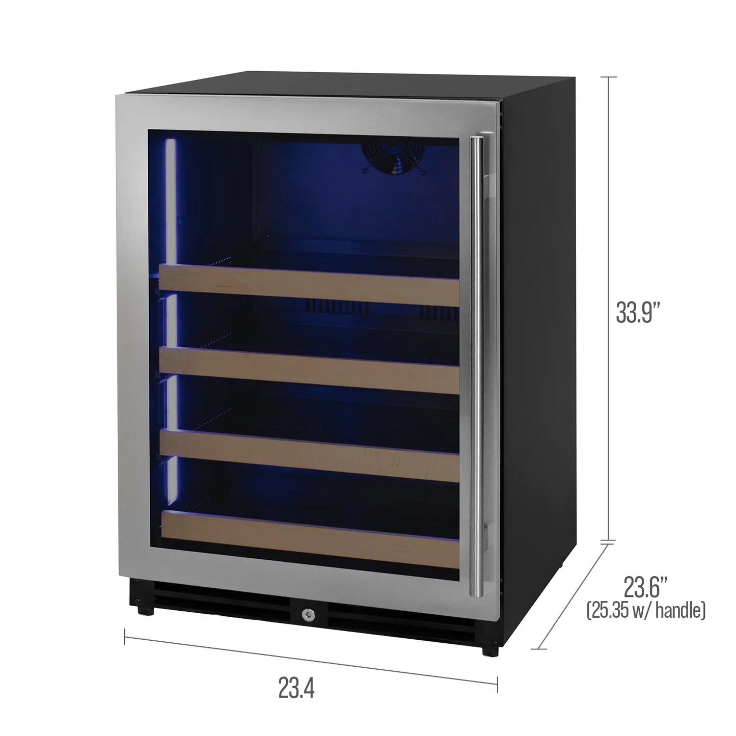 Allavino 24-Inch Wide Reserva Series Stainless Steel Left Hinge Beverage Center