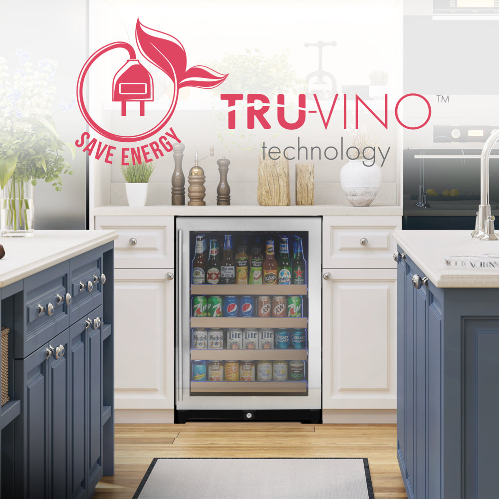 Allavino 24-Inch Wide Reserva Series Stainless Steel Left Hinge Beverage Center