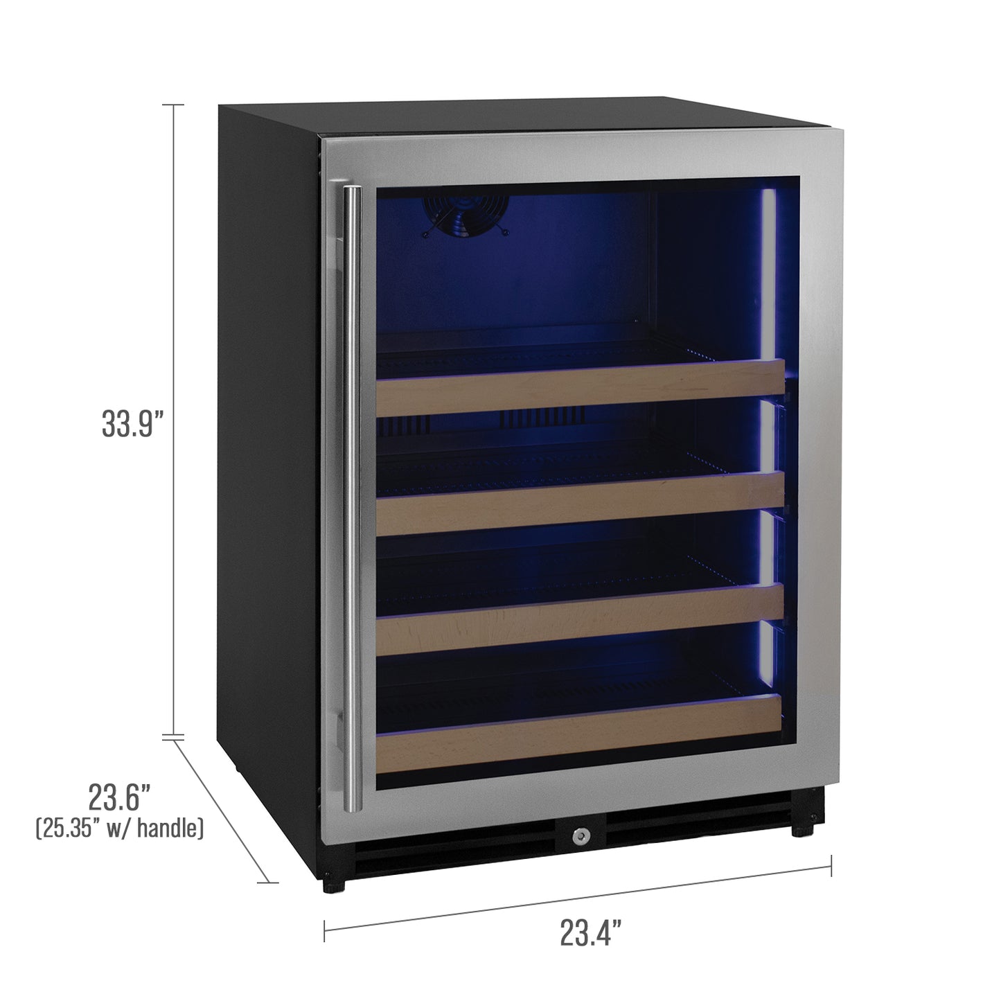 Allavino 24-Inch Wide Reserva Series Stainless Steel Right Hinge Beverage Center