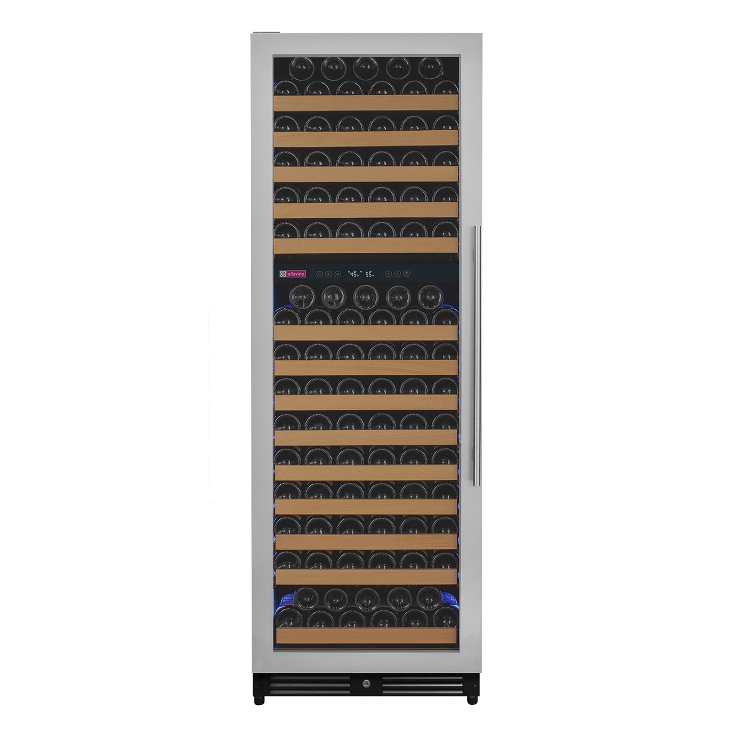 Allavino Reserva Series 172 Bottle Dual Zone Built-in Wine Refrigerator with Stainless Steel Door - Left Hinge
