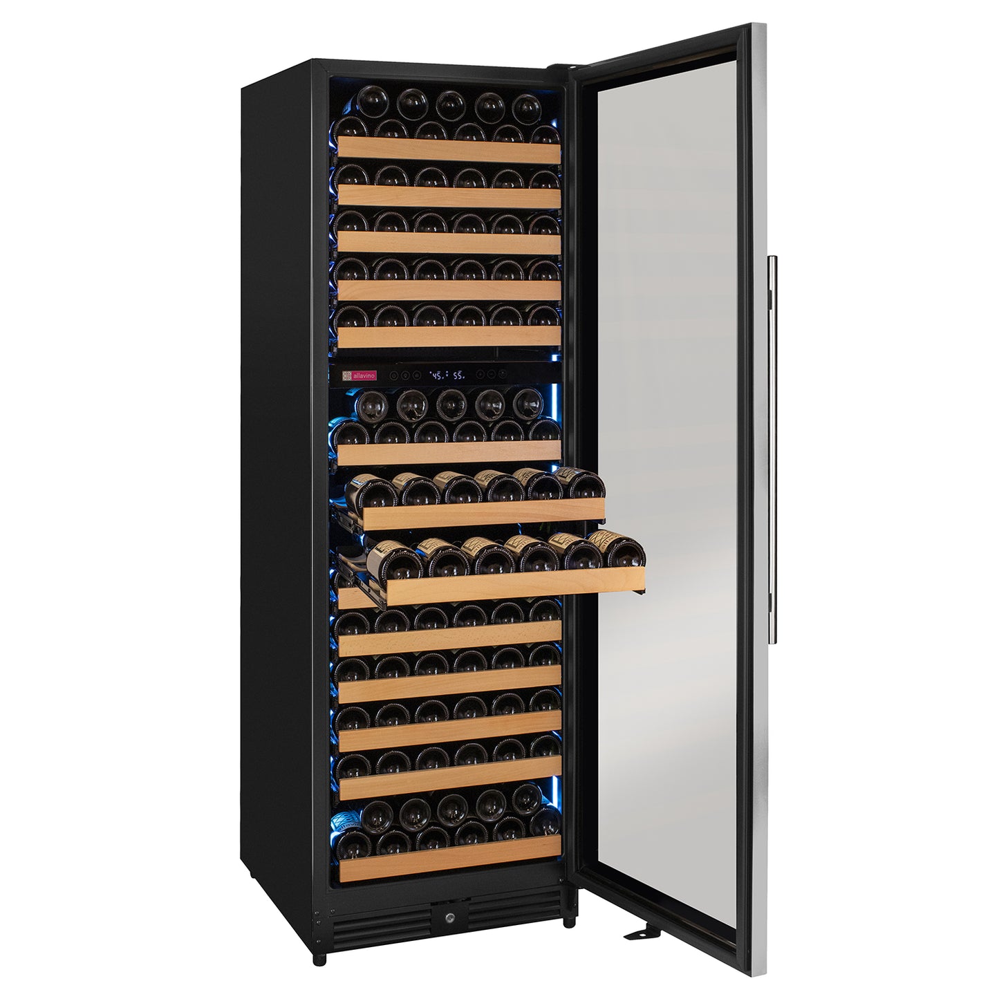 Allavino Reserva Series 172 Bottle Dual Zone Built-in Wine Refrigerator with Stainless Steel Door - Right Hinge