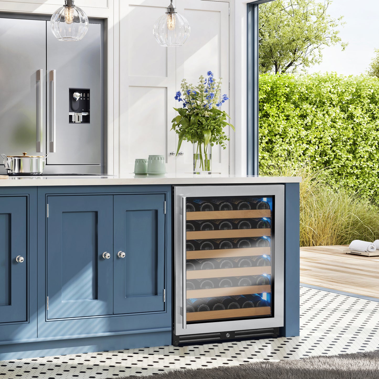 Allavino Reserva Series 51 Bottle Single Zone Built-in Luxury Wine Refrigerator with Stainless Steel Door - Right Hinge