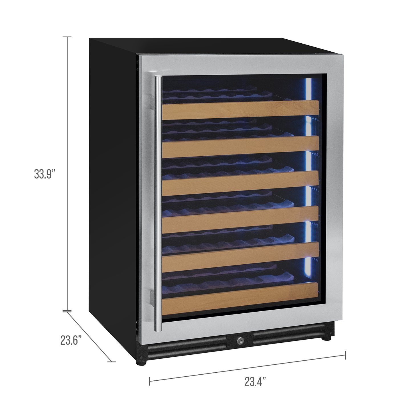 Allavino Reserva Series 51 Bottle Single Zone Built-in Luxury Wine Refrigerator with Stainless Steel Door - Right Hinge