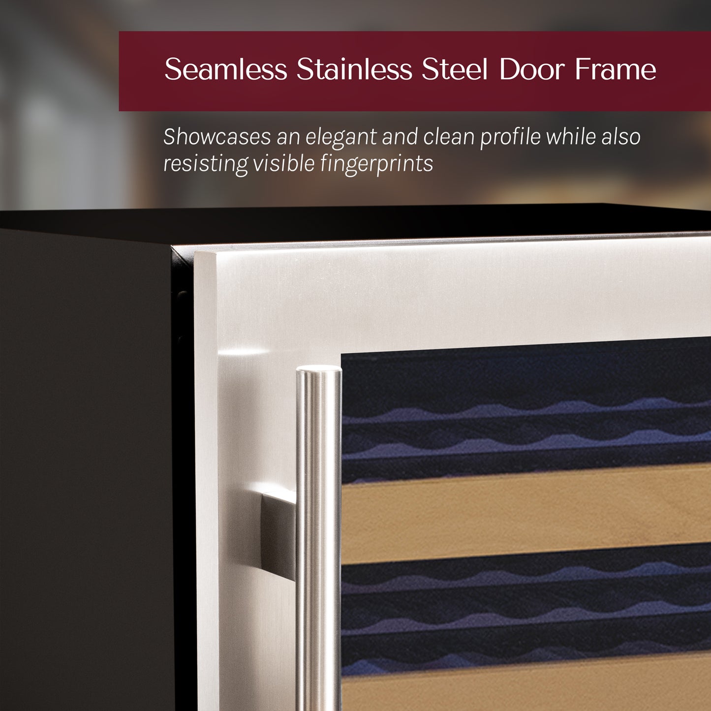 Allavino Reserva Series 51 Bottle Single Zone Built-in Luxury Wine Refrigerator with Stainless Steel Door - Right Hinge