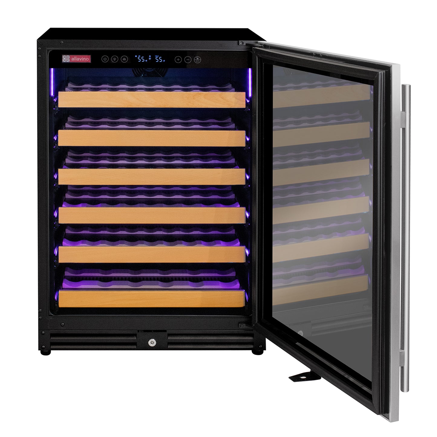 Allavino Reserva Series 51 Bottle Single Zone Built-in Luxury Wine Refrigerator with Stainless Steel Door - Right Hinge