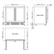 KingsBottle 36" Dual Zone Wine Fridge – 68 Bottle Built-In