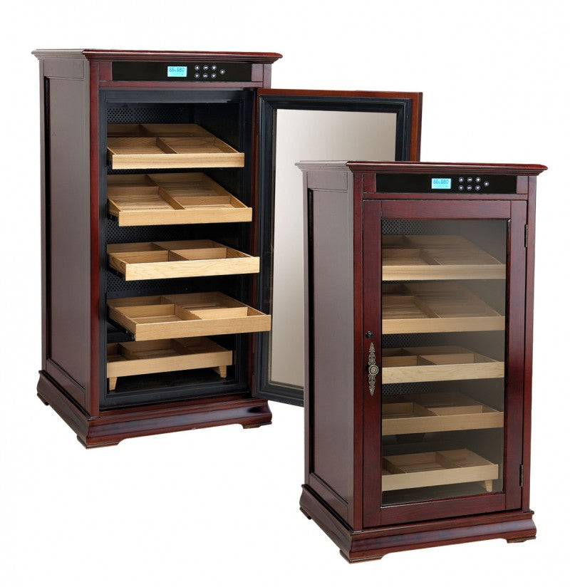 Prestige Import Group 4 Storage Shelf Electric Climate/Humidity Controlled Cabinet (Dark Cherry)