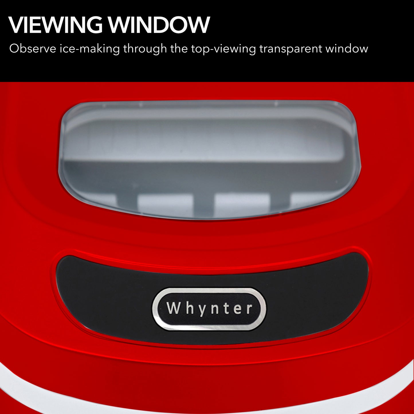Whynter IMC-270MR Compact Portable Ice Maker 27 lb capacity – Metallic Red