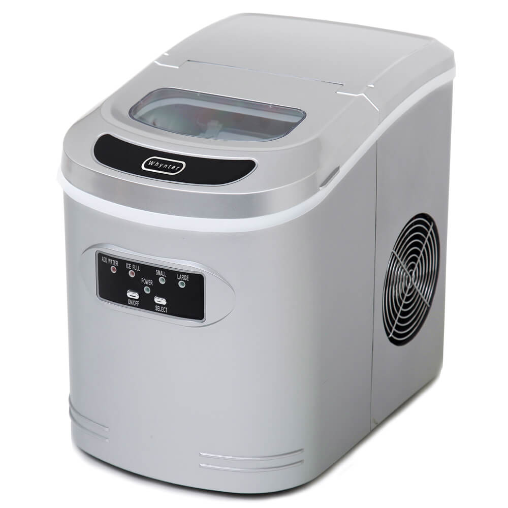 Whynter IMC-270MS Compact Portable Ice Maker 27 lb capacity - Metallic Silver