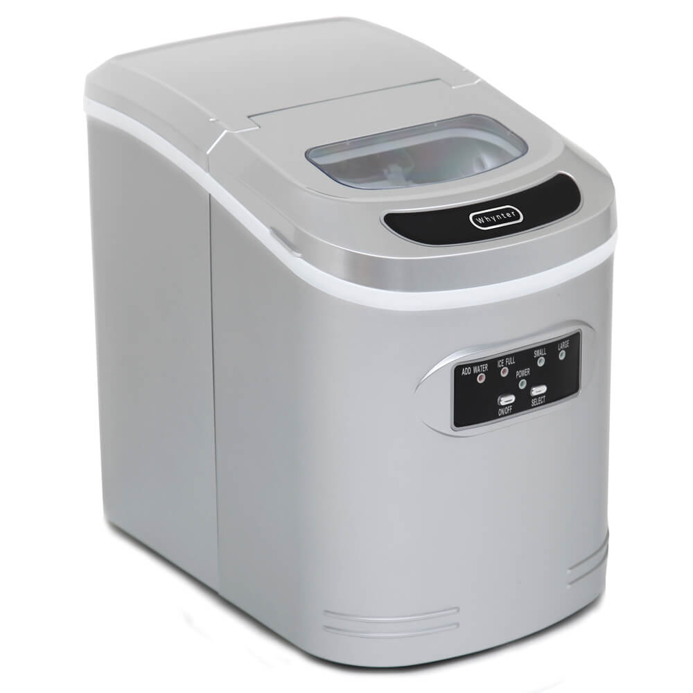 Whynter IMC-270MS Compact Portable Ice Maker 27 lb capacity - Metallic Silver