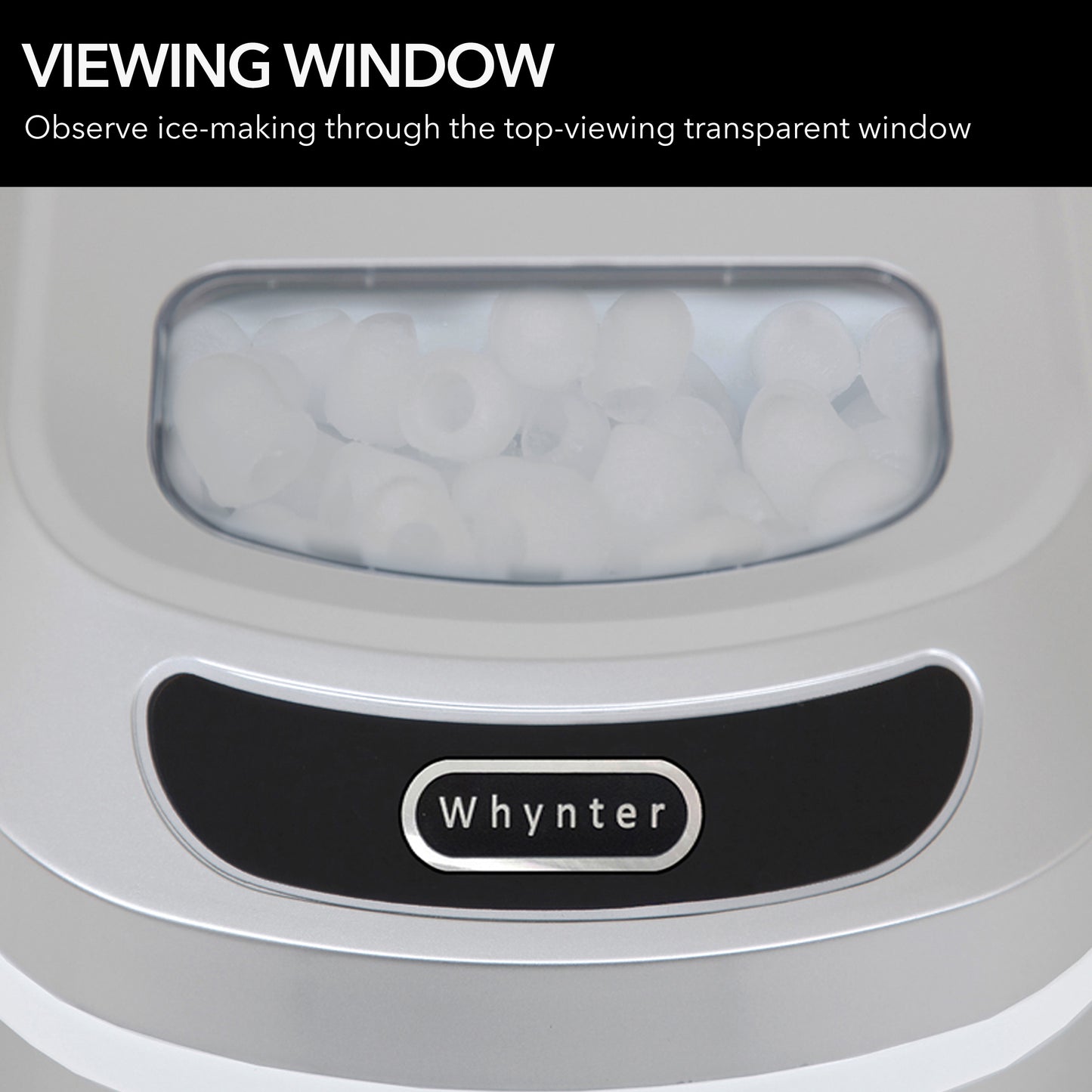 Whynter IMC-270MS Compact Portable Ice Maker 27 lb capacity - Metallic Silver
