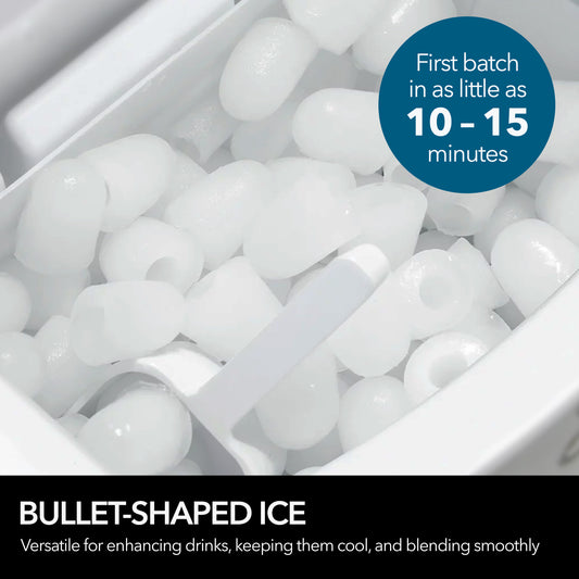 Whynter IMC-491DC Portable Ice Maker with 49lb Capacity Stainless Steel with Water Connection