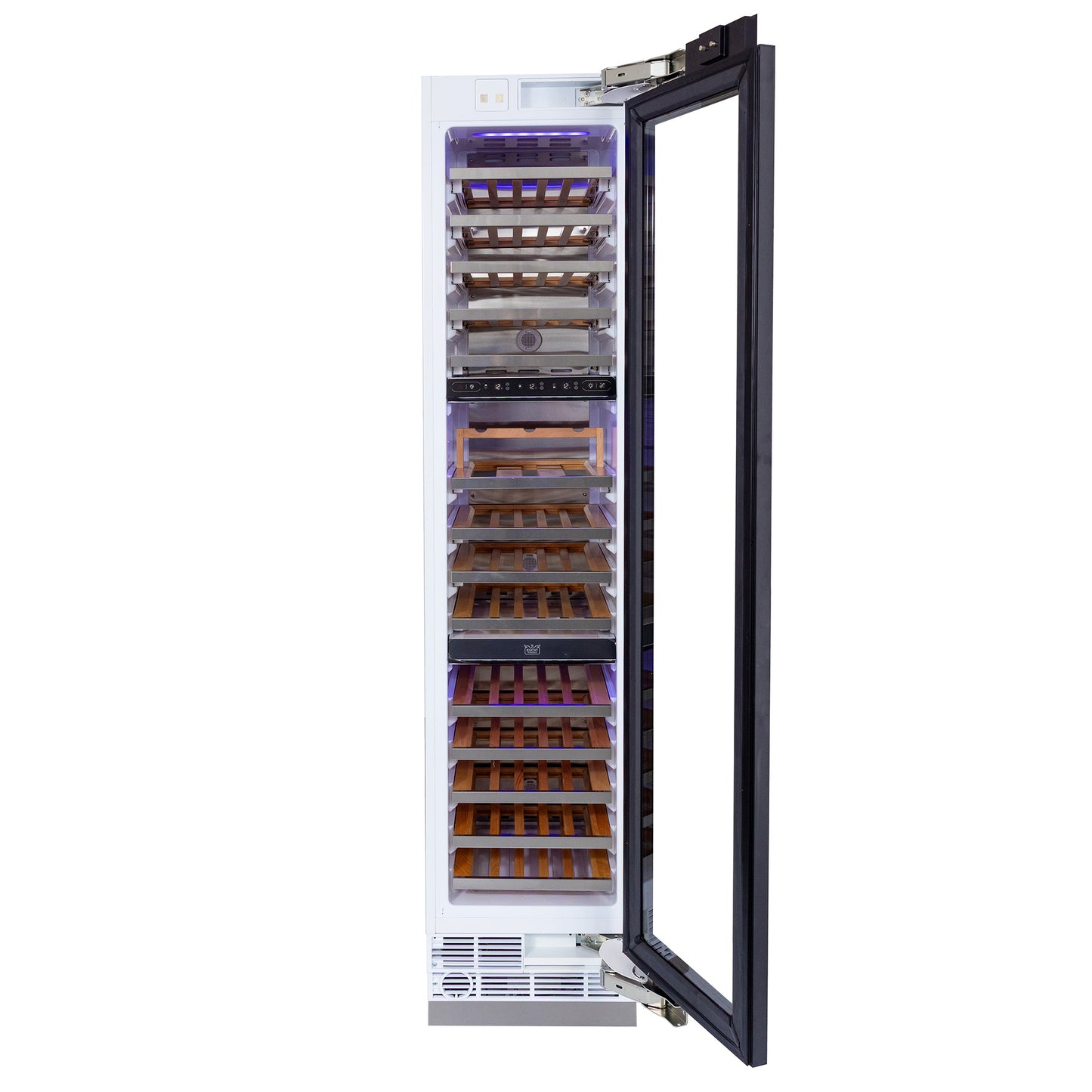 Kucht - 18-in Built-in Panel Ready Three Zones Wine Cooler - Stainless Steel