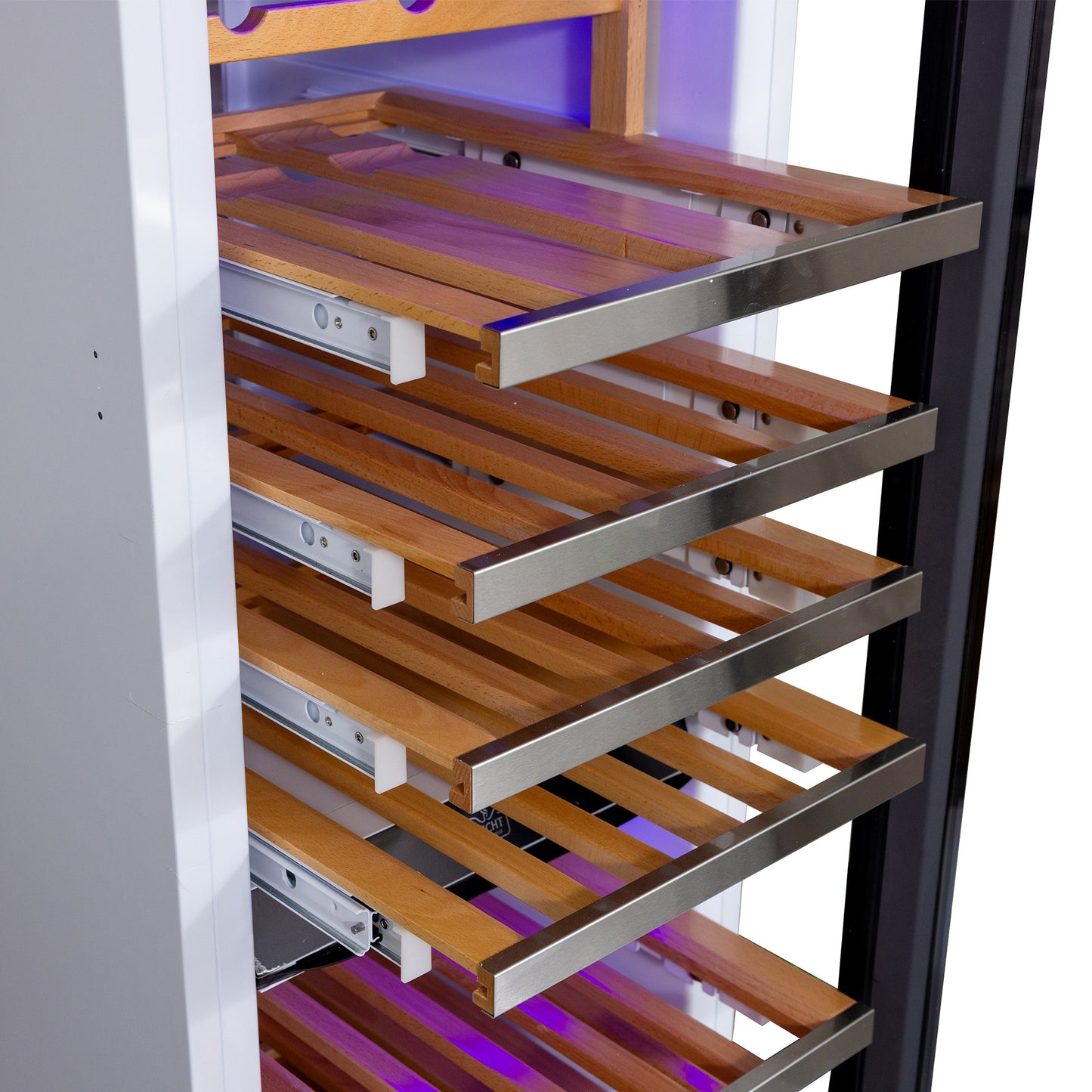 Kucht - 18-in Built-in Panel Ready Three Zones Wine Cooler - Stainless Steel