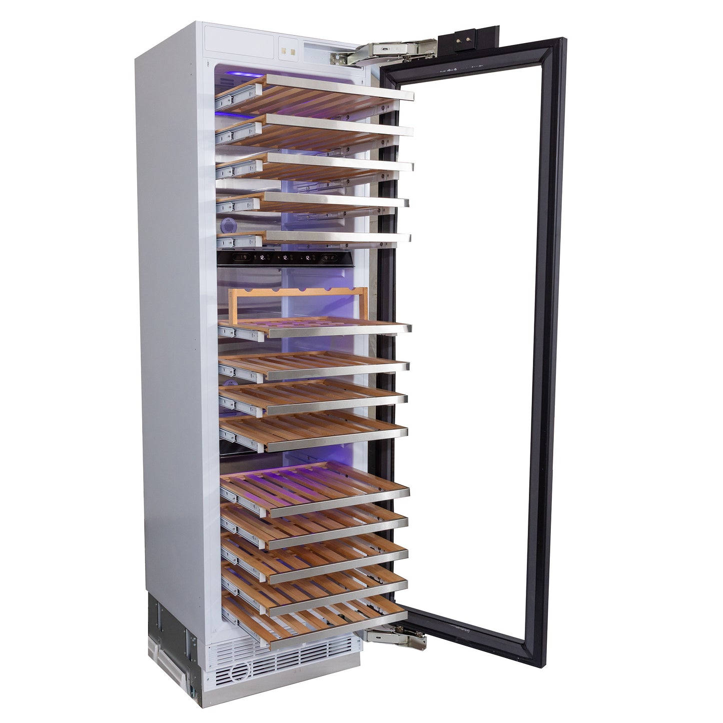 Kucht - 24-in Built-in Panel Ready Three Zones Wine Cooler - Stainless Steel