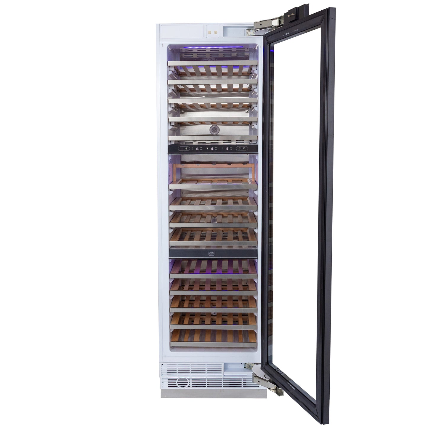 Kucht - 24-in Built-in Panel Ready Three Zones Wine Cooler - Stainless Steel