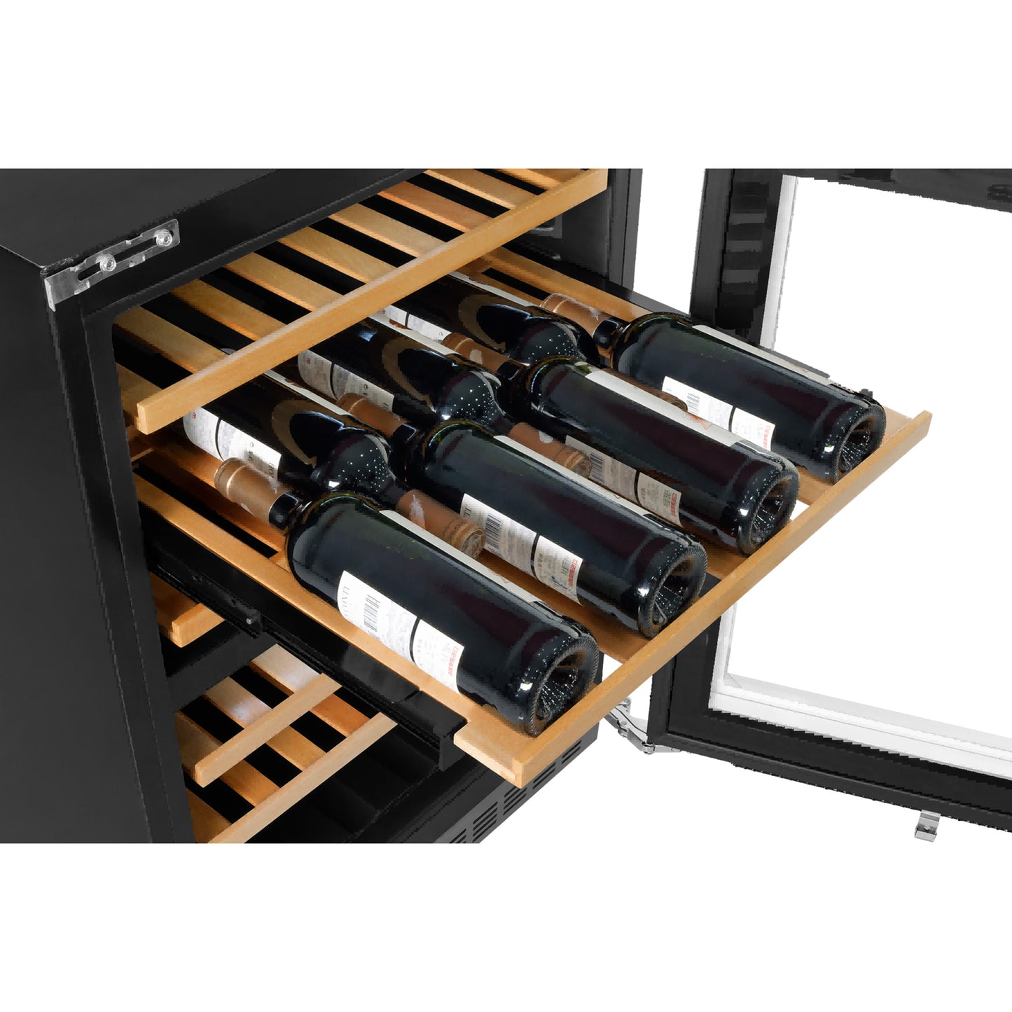 KUCHT 24 Inch Dual Zone 52-Wine Bottles Wine Cooler in Stainless Steel
