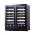 KingsBottle 30" Dual Zone Wine Cooler – 66 Bottle Built-In Fridge