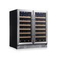 KingsBottle 36" Dual Zone Wine Fridge – 68 Bottle Built-In