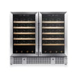 KingsBottle 36" Dual Zone Wine Fridge – 68 Bottle Built-In