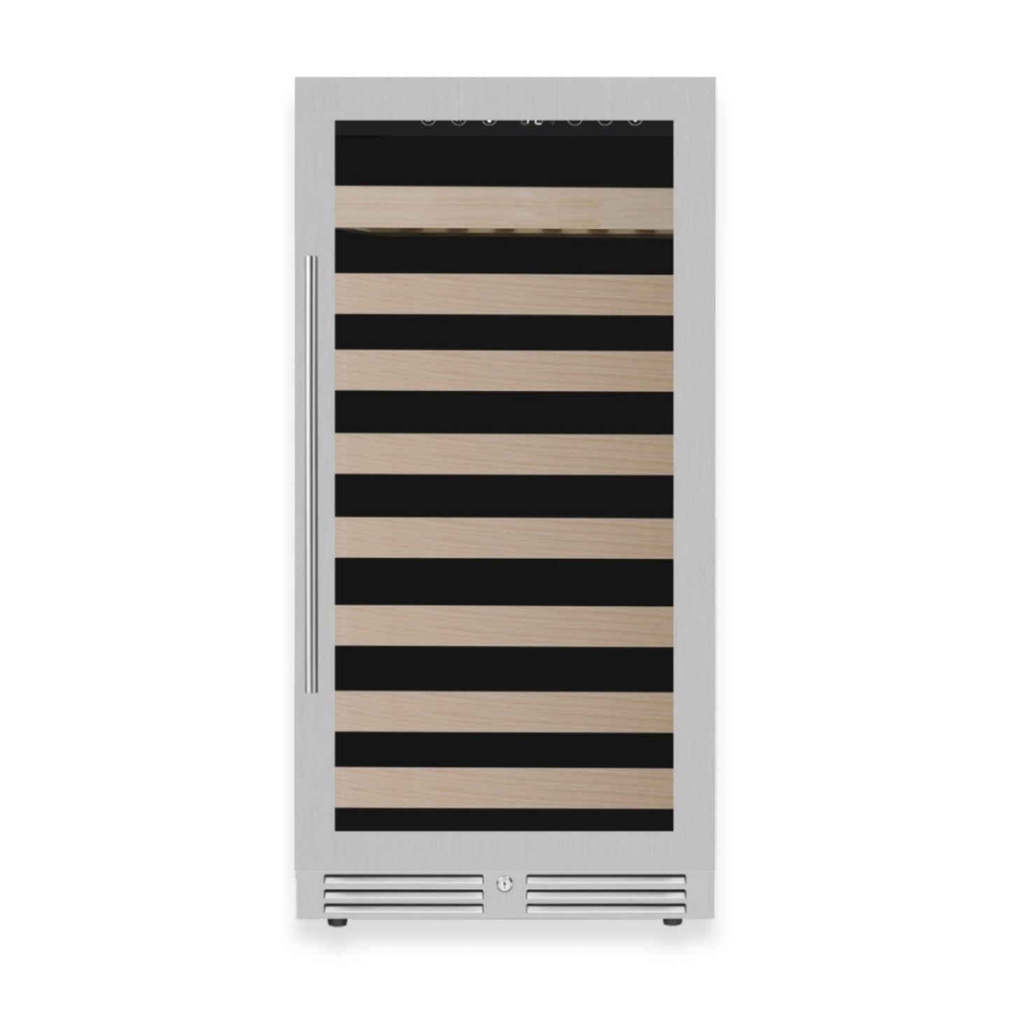 KingsBottle 47-Inch Height Single Zone Wine Cooler with Low-E Glass Door With Stainless Steel Trim Right Hand Hinge