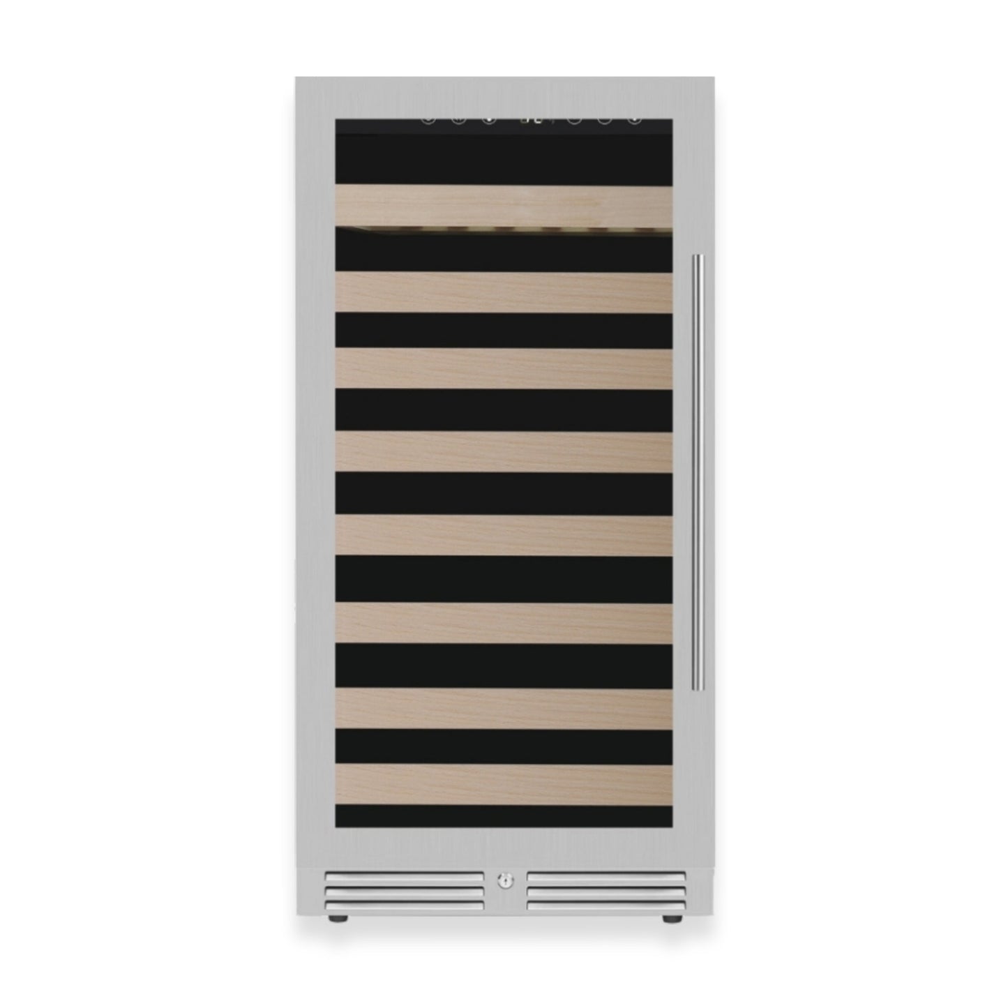 KingsBottle 47-Inch Height Single Zone Wine Cooler with Low-E Glass Door With Stainless Steel Trim Right Hand Hinge