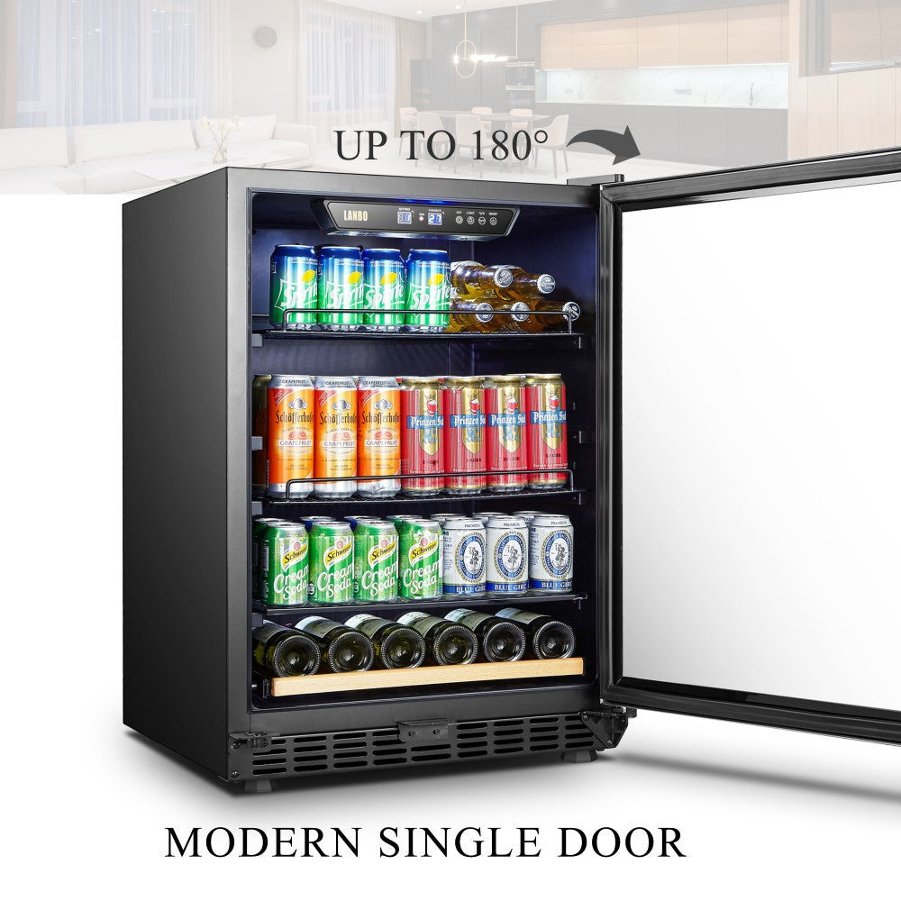 Lanbo Appliances 110 Cans 6 Bottles Beverage Cooler