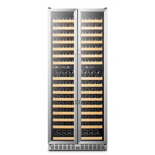 Lanbo Appliances Luxury 287 Bottles Dual Door Wine Cooler
