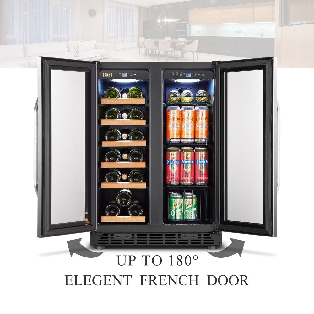 Lanbo Appliances 73 Bottle 24 Inch Wine And Beverage Cooler