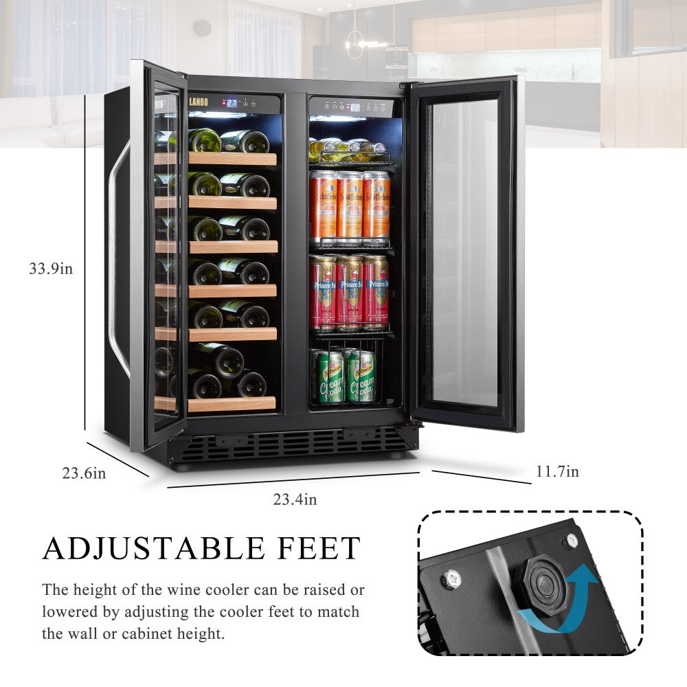 Lanbo Appliances 73 Bottle 24 Inch Wine And Beverage Cooler