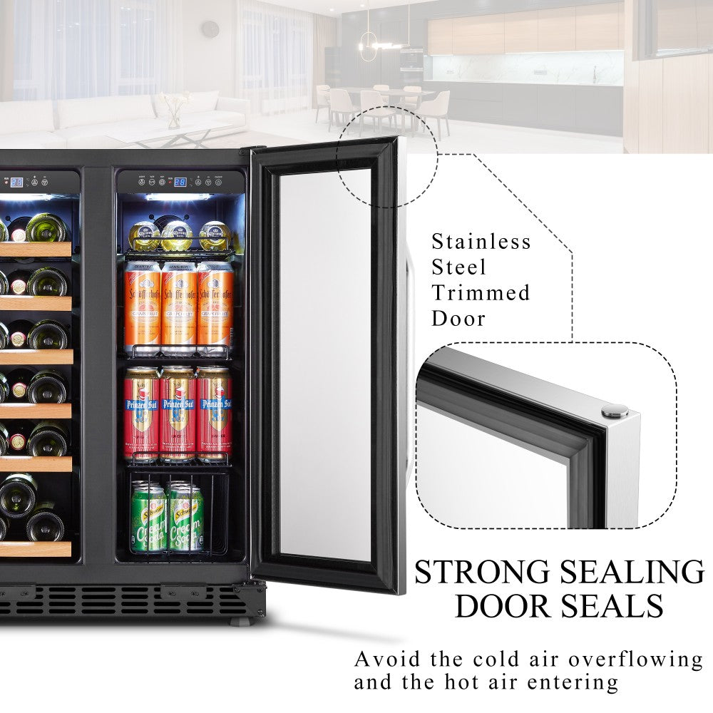 Lanbo Appliances 73 Bottle 24 Inch Wine And Beverage Cooler