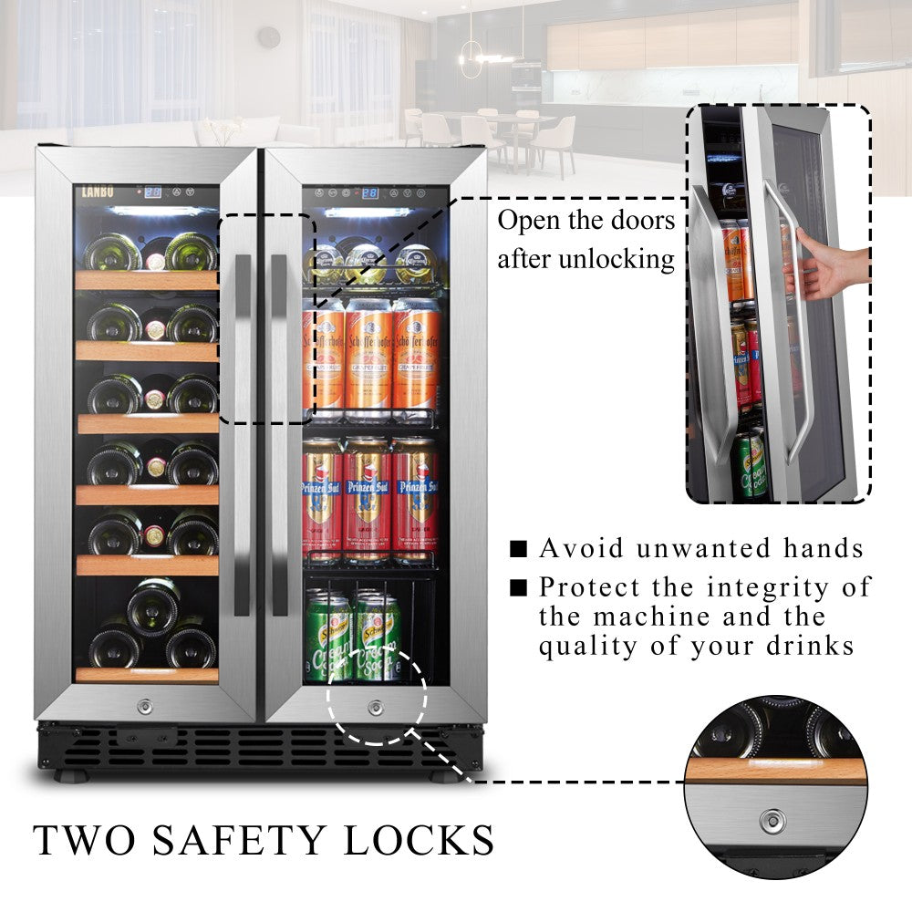 Lanbo Appliances 73 Bottle 24 Inch Wine And Beverage Cooler