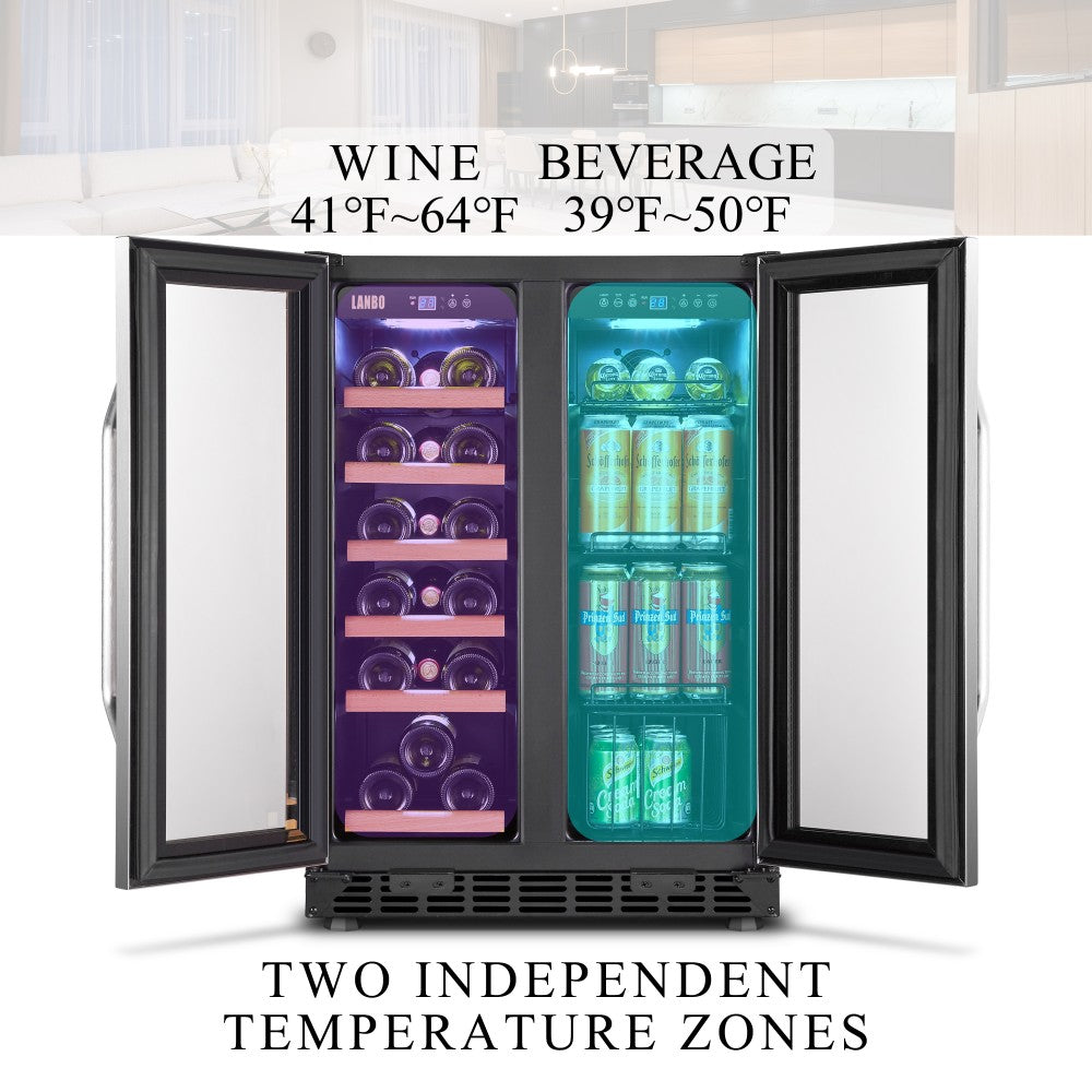 Lanbo Appliances 73 Bottle 24 Inch Wine And Beverage Cooler