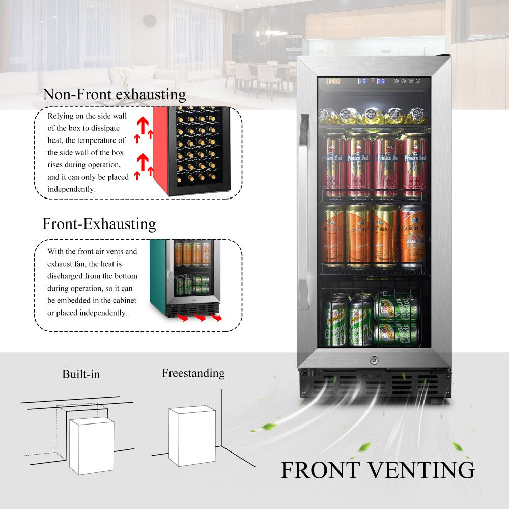 Lanbo Appliances 70 Can Beverage Refrigerator