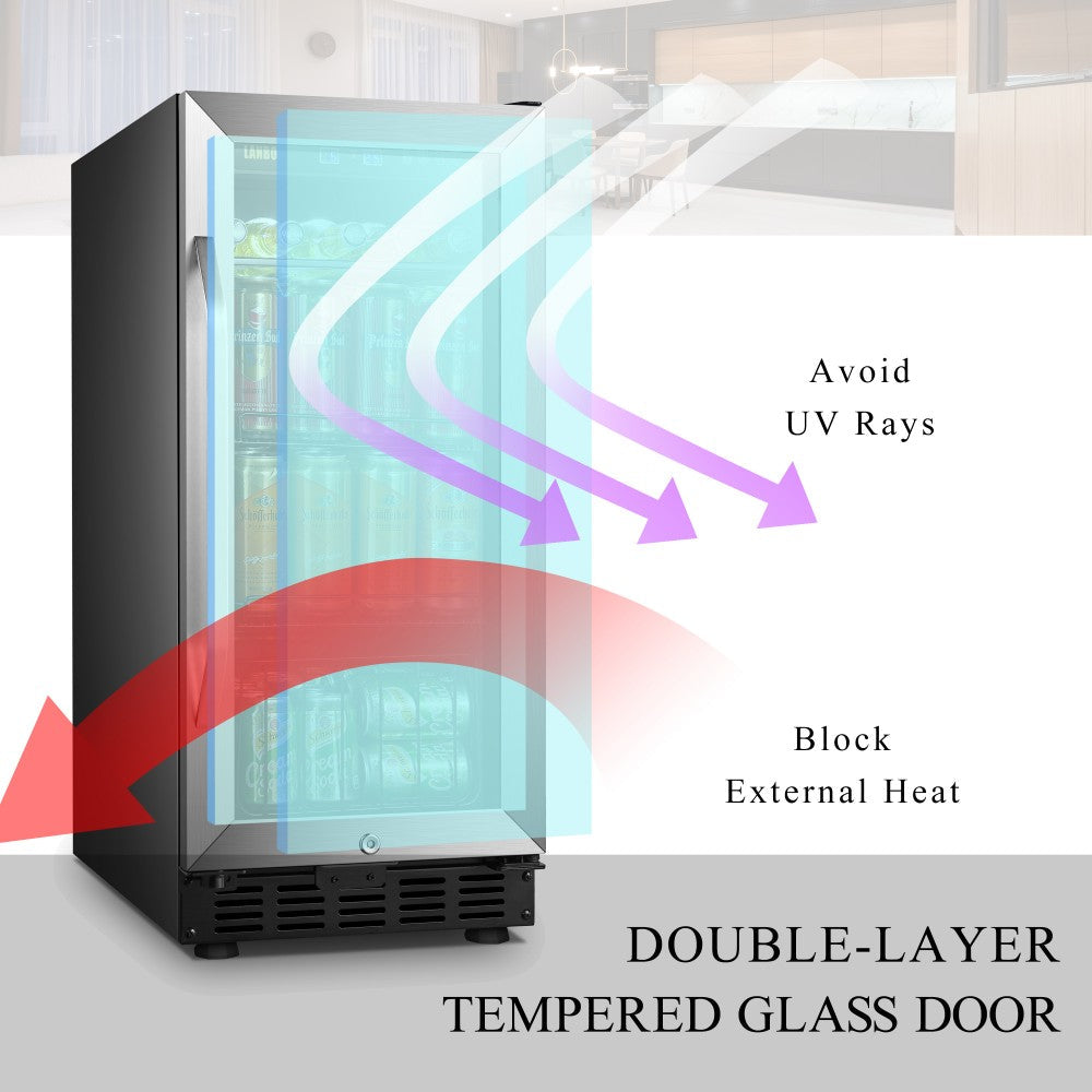 Lanbo Appliances 70 Can Beverage Refrigerator
