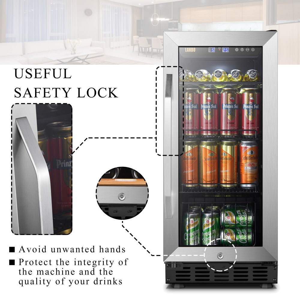 Lanbo Appliances 70 Can Beverage Refrigerator