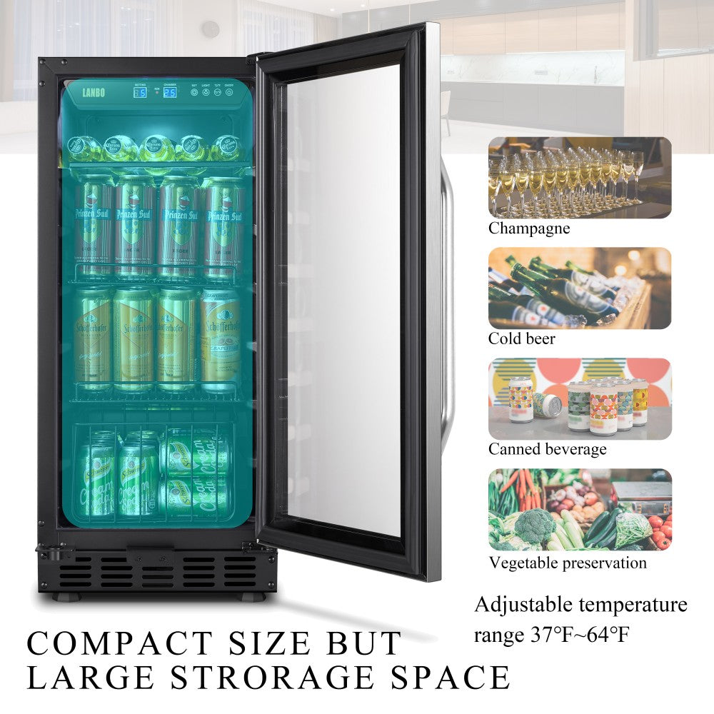 Lanbo Appliances 70 Can Beverage Refrigerator