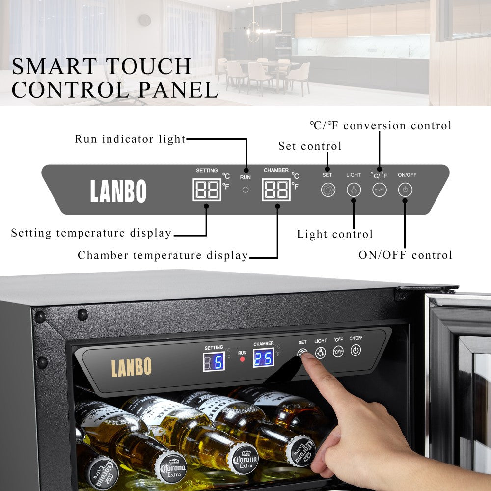 Lanbo Appliances 70 Can Beverage Refrigerator