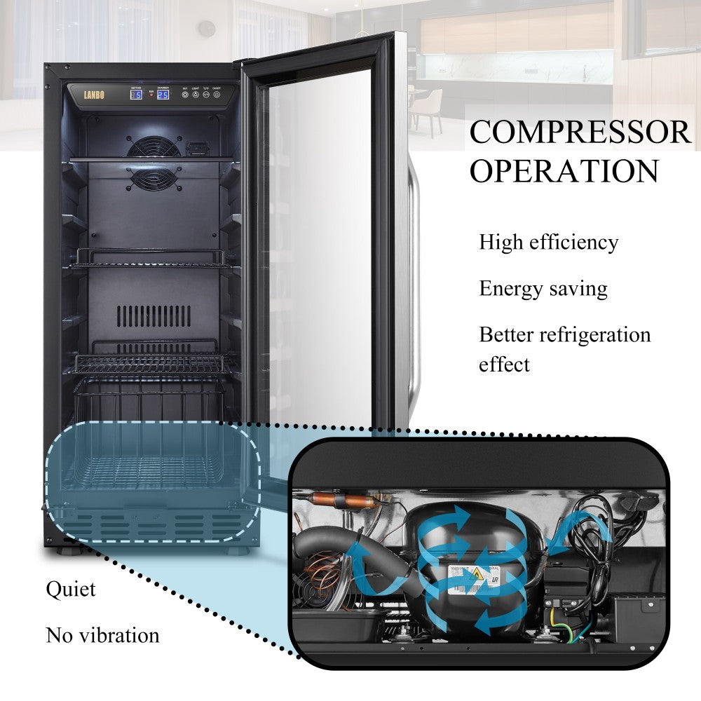 Lanbo Appliances 70 Can Beverage Refrigerator