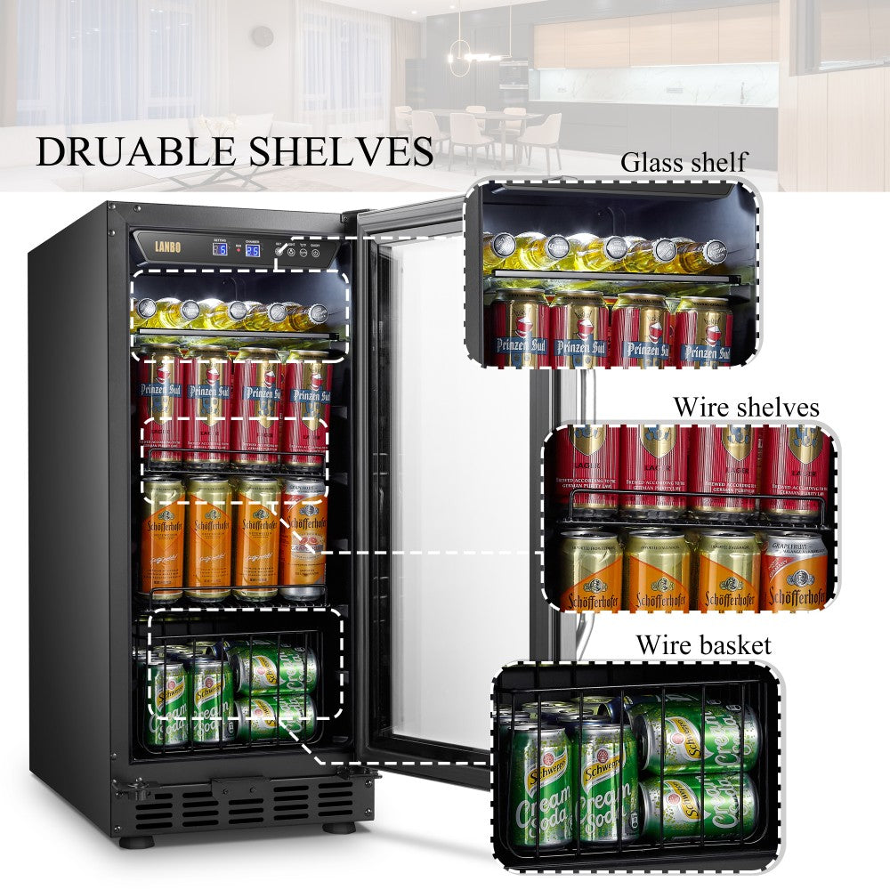 Lanbo Appliances 70 Can Beverage Refrigerator