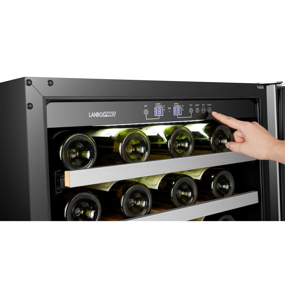 Lanbo Appliances pro 44 Bottle Dual Zone Wine Cooler