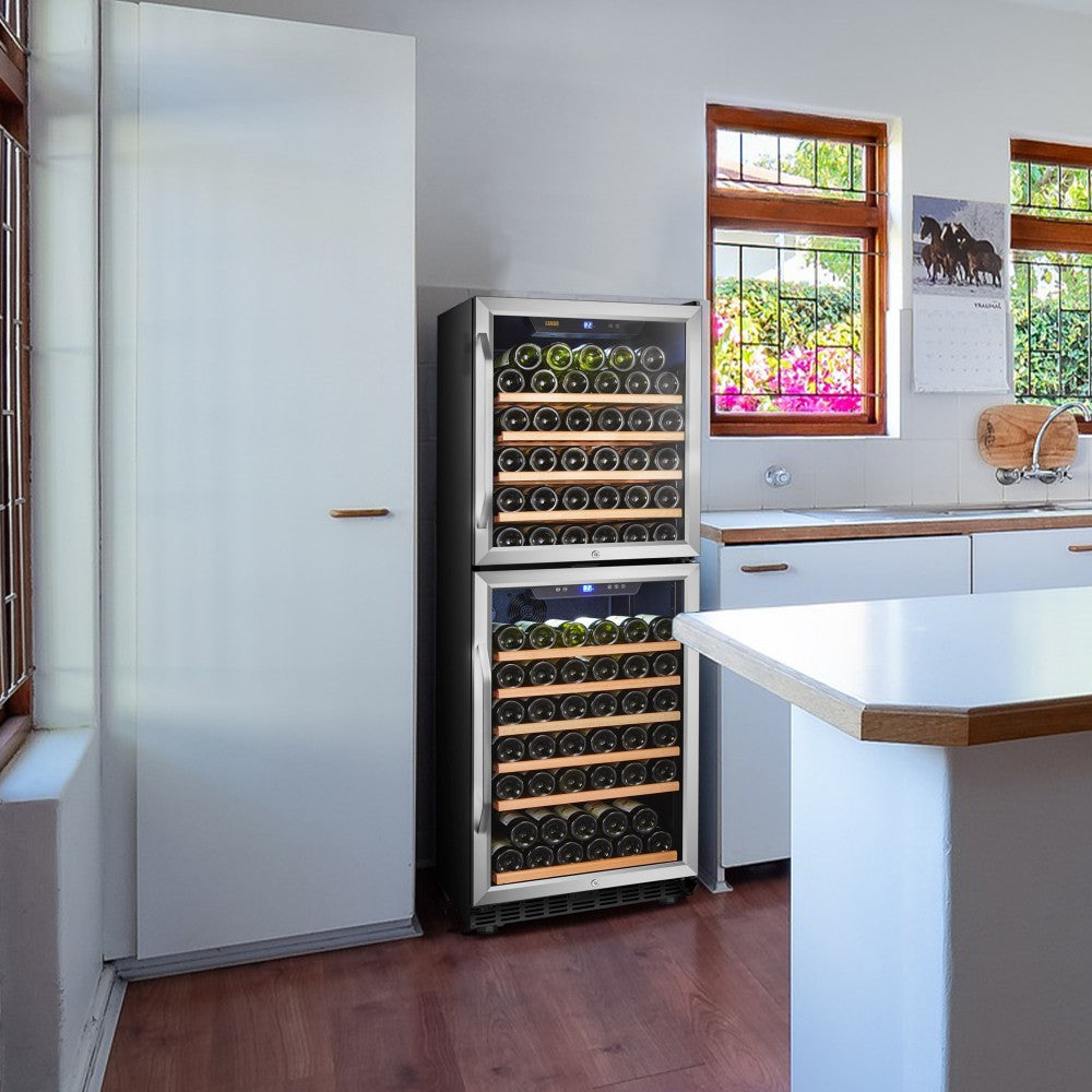 Lanbo Appliances 133 Bottle Dual Door Wine Cooler