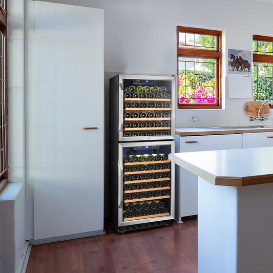 Lanbo  Appliances 133 Bottle Dual Door Wine Cooler